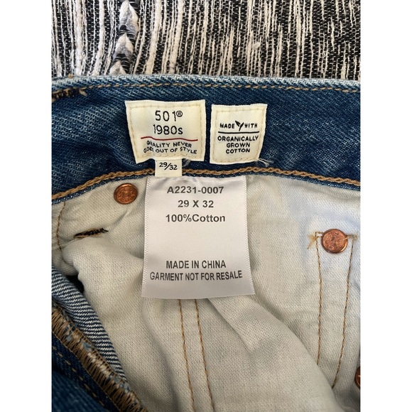 Levi’s Made & Crafted Organic Grown Cotton 501 1980's Inspired jeans 29 x 32 - Picture 5 of 6